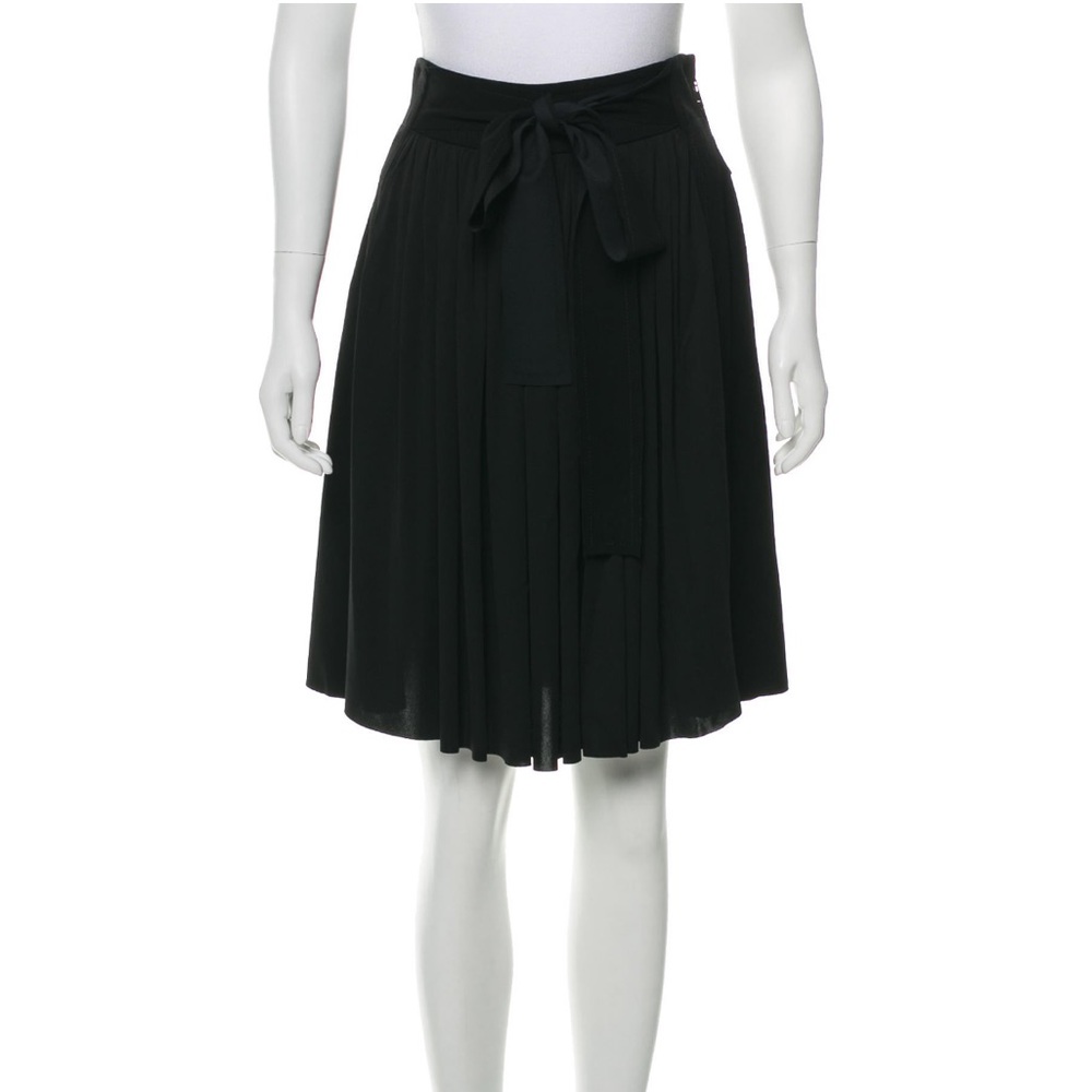 Black Louis Vuitton mini skirt with tonal stitching